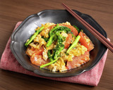 菜の花とトマトの半熟たまご炒め作り方9写真