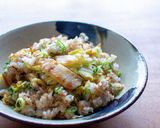 白菜漬で簡単！パパッとチャーハン作り方8写真