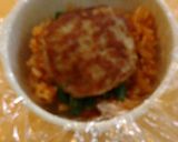 ハンバーグＩＮおにぎり風茶巾オムライス❤作り方7写真