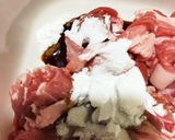 簡単ワンパン青梗菜と豚こまの和風？炒め作り方2写真