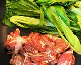 簡単ワンパン青梗菜と豚こまの和風？炒め作り方5写真