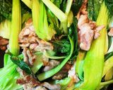 簡単ワンパン青梗菜と豚こまの和風？炒め作り方7写真