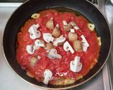 牡蠣とマッシュルームのトマトソースパスタ作り方4写真