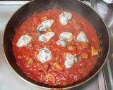 牡蠣とマッシュルームのトマトソースパスタ作り方6写真