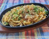おしょう油味の、焼きうどん♪作り方5写真