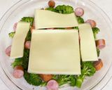 レンチン簡単⭐︎ウインナーブロッコチーズ作り方5写真