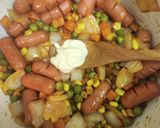韓国の給食の味「ソーセージと野菜炒め」作り方6写真
