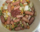 韓国の給食の味「ソーセージと野菜炒め」作り方5写真