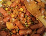 韓国の給食の味「ソーセージと野菜炒め」作り方7写真