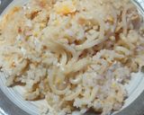 炒飯焼きうどんの香菜トッピング辣油かけ作り方1写真