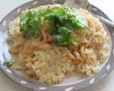 炒飯焼きうどんの香菜トッピング辣油かけ作り方2写真