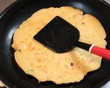 昼夕おやつ★米粉と黄粉で長ねぎ竹輪チヂミ作り方6写真