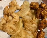 新玉ねぎ，納豆かき揚げ、海老の天ぷら作り方5写真