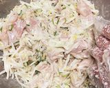 節約♡鶏むね肉ともやしのチヂミ風作り方4写真