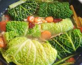 裏返しサボイキャベツのロールキャベツ　作り方7写真