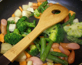 副菜～簡単！野菜とウィンナーのカレー炒め作り方3写真