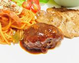 豚肉メインのおかず・ハンバーグプレート作り方1写真