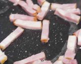 いかとにんにくの芽のベーコン炒め作り方4写真