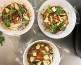 根菜茄子白菜オイごまキムチ味温野菜サラダ作り方6写真