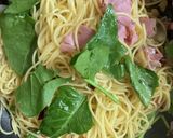 オニオンとほうれん草入り　ペペロンチーノ作り方12写真
