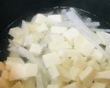 さき茹でレトルト味噌汁●豆腐＆ネギ大根作り方2写真