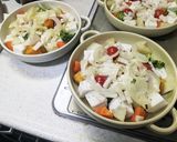 簡単　お好きな野菜で餅とチーズのグリル作り方3写真