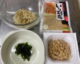 もち麦×ソフトしその実ワカメの納豆和え作り方1写真