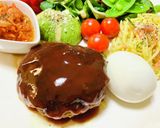 ハンバーグプレートで夕飯メニュー作り方1写真