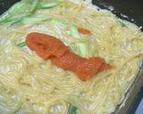 ワンパン☆かねふく明太子のクリームパスタ作り方4写真