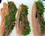 ささみのヘルシー♪お手軽♬梅磯辺焼き作り方3写真