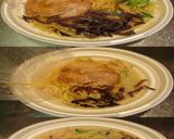 美味ドレとプルコチュでとんこつラーメン!作り方1写真