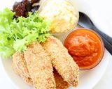 Wソースで【ハムカツ（トマト＆タルタル）作り方5写真