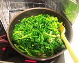 かき菜(菜花)のガーリックぽん酢作り方12写真
