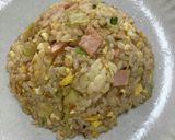 春キャベツと青菜入りチャーハン作り方11写真