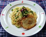 ツナを加えた、ペペロンチーノ♪作り方3写真