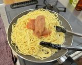 本格!濃厚!明太子クリームパスタ作り方5写真