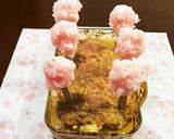 皆の門出をお祝い　ハンバーグの丘に桜並木作り方7写真