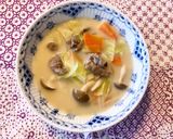 春キャベツと牛こまのミルクスープ作り方4写真