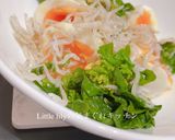 半熟卵としらすと菜の花の和物作り方3写真