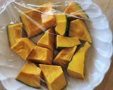 ☆スマッシュドポテト☆お弁当☆カボチャ作り方1写真