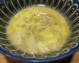 帆立と白菜のとろとろスープ作り方5写真
