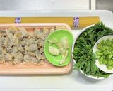 アサリと春菊のスパゲティ作り方1写真