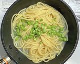 アサリと春菊のスパゲティ作り方4写真