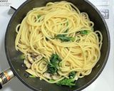 アサリと春菊のスパゲティ作り方5写真