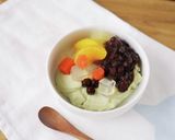 抹茶あんみつ風グリークヨーグルトボウル作り方3写真