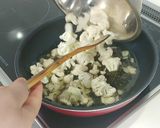ベーコンとカリフラワーのアヒージョ★動画作り方8写真