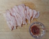 春キャベツと鶏むね肉の梅和え作り方1写真