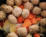 白菜甘酢あんかけ肉団子作り方2写真