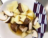 レンジ食べ切量じゃがいも椎茸ごまだれ甘煮作り方4写真
