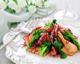 ホタルイカとたけのこと菜花のバター醤油作り方1写真